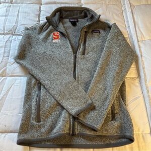 Patagonia Men's Syracuse University Zip-Up Sweater in Heather Gray